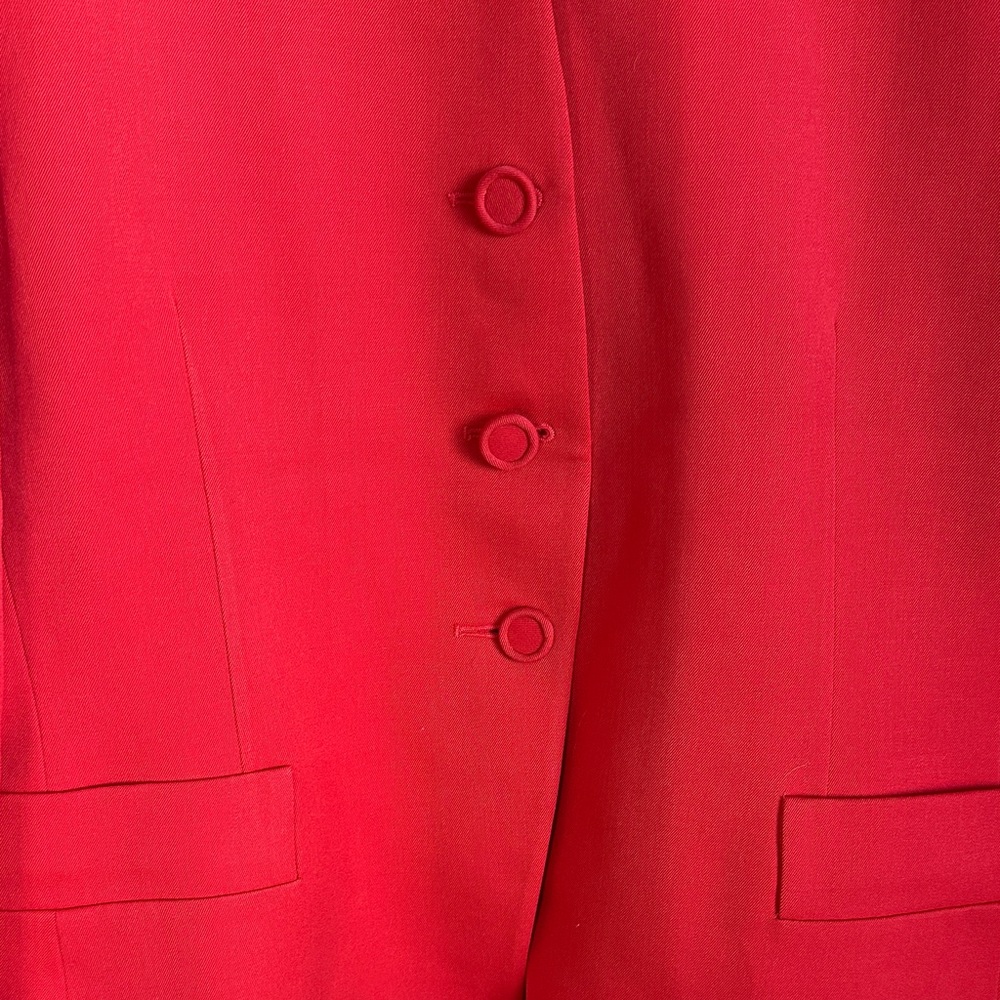 Dior Christian Dior Vintage Women's Vibrant Pink/Coral Button Blazer - Picture 6 of 9